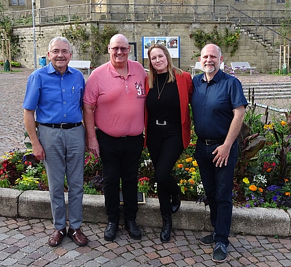 von links: Klaus Ries-Müller (wiedergewählt),  Axel Jänichen, Carina Menakker und Holger Ries (jeweils neu gewählt)