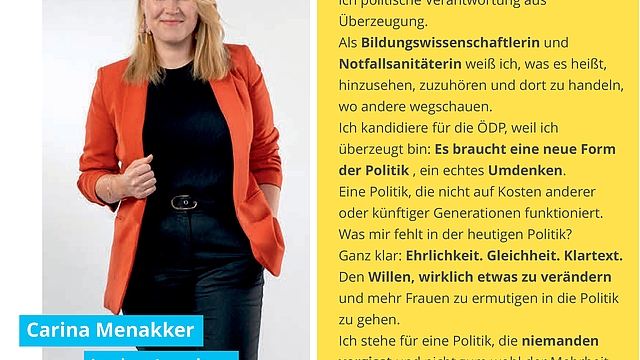 Carina Menakker aus Bad Rappenau ÖDP Direktkandidatin für den Wahlkreis Eppingen